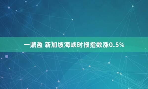 一鼎盈 新加坡海峡时报指数涨0.5%