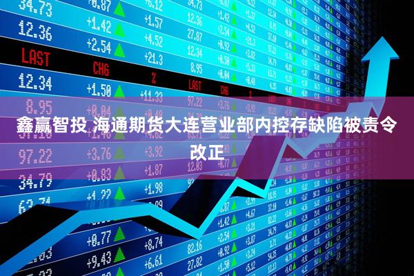 鑫赢智投 海通期货大连营业部内控存缺陷被责令改正